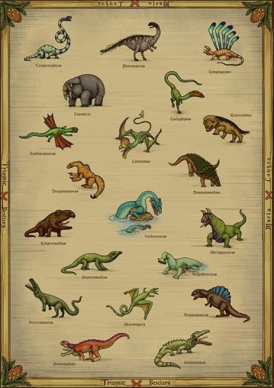 El bestiario triásico de Mario Lanzas