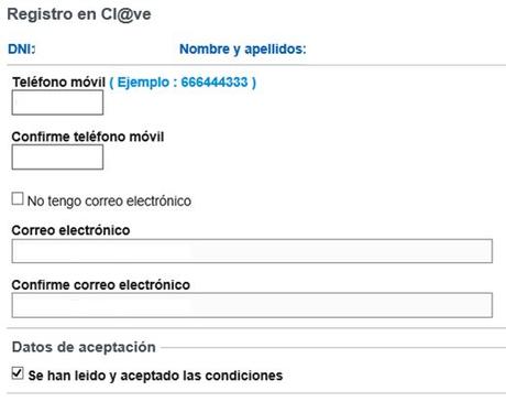 Como registrarse en Cl@ve a través de Internet sin certificado electrónico Como registrarse en Cl@ve a través de Internet sin certificado electrónico