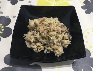 Arroz con champiñones y bacon en CrockPot Arroz con champiñones y bacon en CrockPot