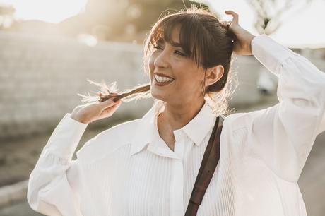 VESTIDO CAMISERO PLISADO DE ZARA