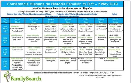 Conferencia Hispana de Historia Familiar 2019
