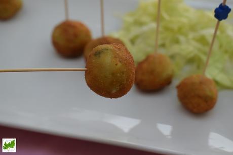 Croquetas de Calabacín, Lechuga y Mozzarella