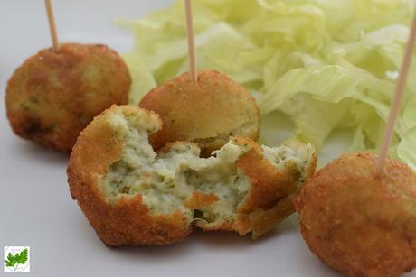 Croquetas de Calabacín, Lechuga y Mozzarella