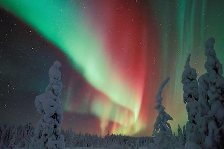Destino las auroras boreales de Laponia