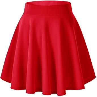 Falda Roja Con Lunares Blancos