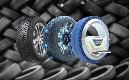 De metal, sin aire o esféricos: diez prototipos de neumáticos que prometen solucionar los pinchazos en los coches del futuro