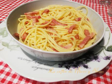 Espaguetis a la Carbonara sin gluten