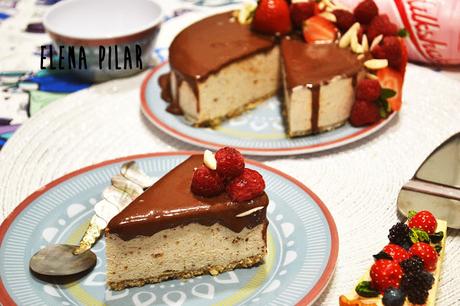 Cheesecake saludable de fresa (sin azúcar y un extra de proteínas) Cheesecake saludable de fresa (sin azúcar y un extra de proteínas)