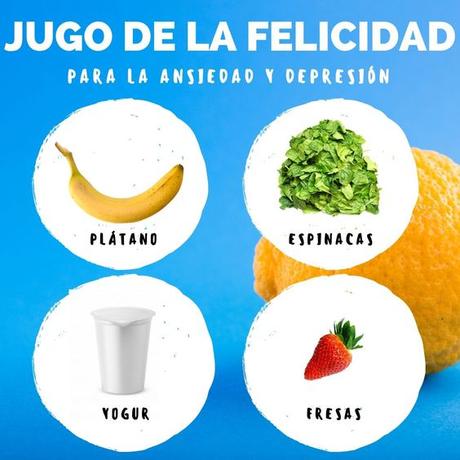 Batido de la Felicidad con alimentos Contra la Ansiedad Receta del batido de la felicidad
