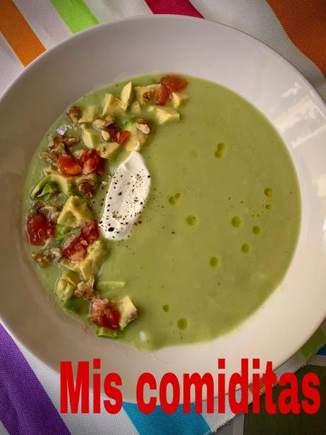 CREMA FRÍA DE PEPINO Y AGUACATE