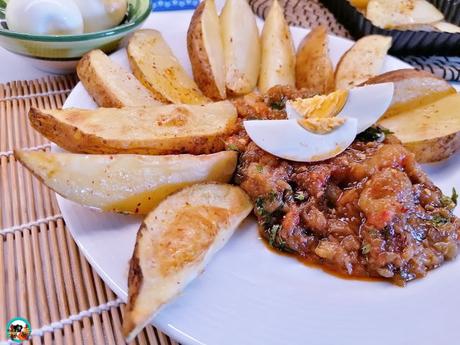 Berenjenas a la marroquí con papas y huevo Berenjenas a la marroquí con papas y huevo