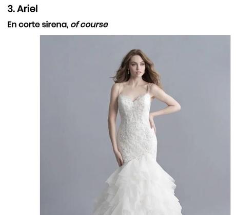 Disney lanza línea de vestidos de novia inspirado en sus princesas Disney lanza línea de vestidos de novia inspirado en sus princesas