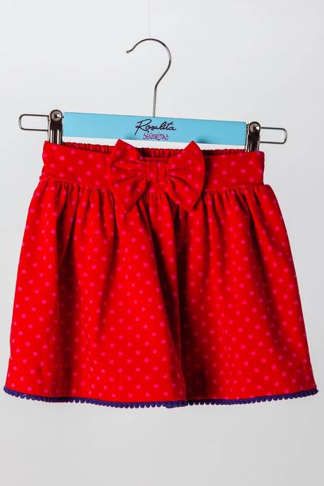 Falda Roja Lunares