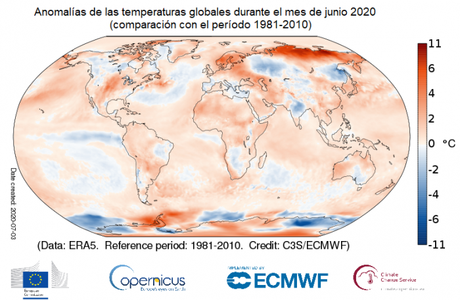 Junio 2020 establece récord como el segundo mes más cálido entre sus análogos ¿Por qué ocurre esto en los últimos meses, cuando muchos pensaban que con el confinamiento por el  COVID19 las temperaturas globales descenderían?