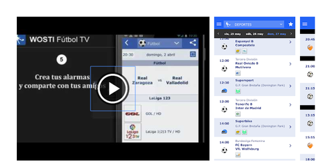 Wosti fútbol TV entre las mejores app de fútbol 