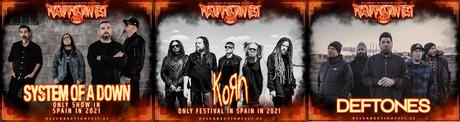 El Resurrection Fest tendrá en junio de 2021 a System of a Down, Korn y Deftones