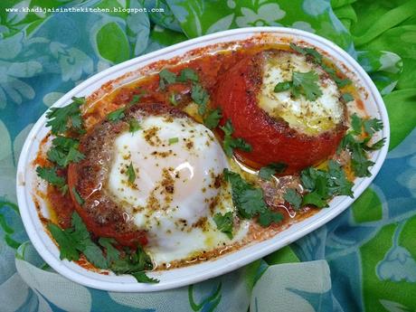 TOMATES FARCIES AUX OEUFS / EGG STUFFED TOMATOES / TOMATES RELLENOS DE HUEVO  / طماطم معمرة بالبيض