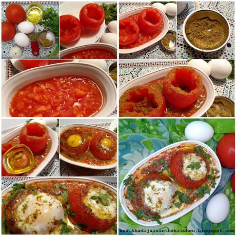 TOMATES FARCIES AUX OEUFS / EGG STUFFED TOMATOES / TOMATES RELLENOS DE HUEVO  / طماطم معمرة بالبيض