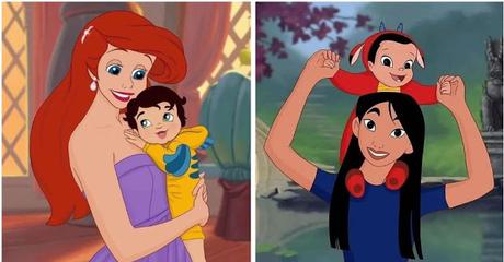 Artista transforma a princesas Disney en hermosas y cariñosas madres