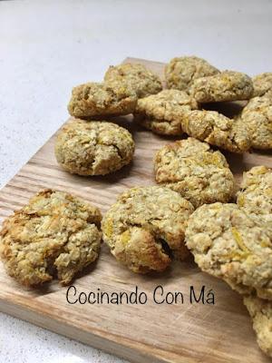 Galletas rusticas de avena y limón