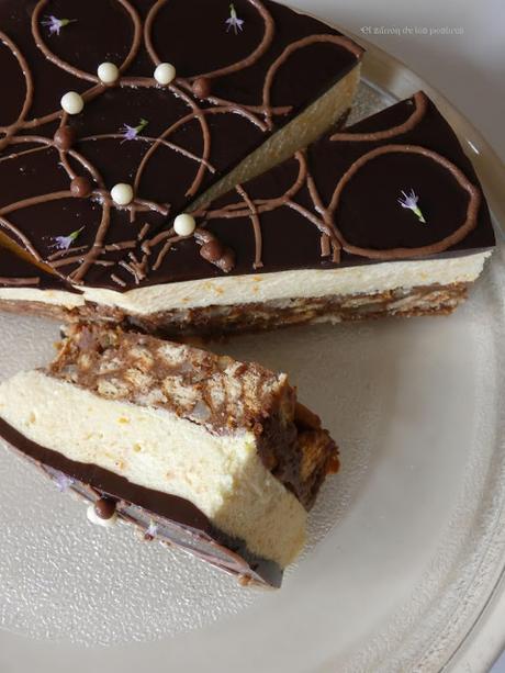 Tarta sin horno de Galletas Naranja y Cacao