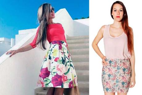 Combinar Falda Estampada Flores