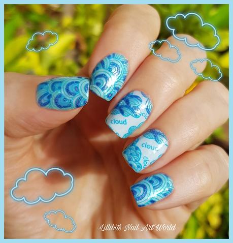 Reto Esmaltando Challenge: Nubes (con Blue Enchantress de Born Pretty Store)