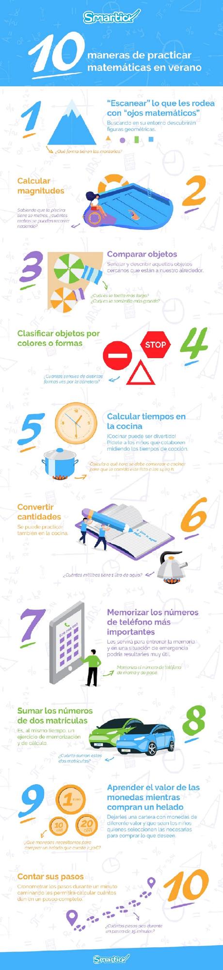 Diez maneras de practicar matemáticas en verano sin estudiar, según Smartick Diez maneras de practicar matemáticas en verano sin estudiar, según Smartick