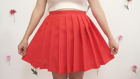 Falda Circular Roja De Nina