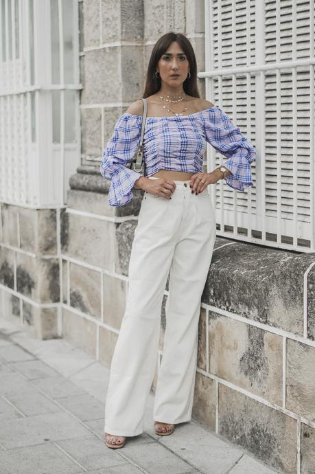 TOP DRAPEADO + PANTALONES WIDE LEG - REBAJAS EN ZARA wide leg pants
