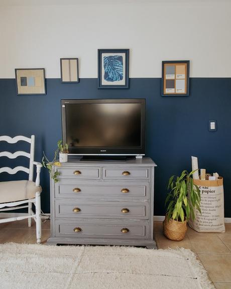 Proyecto azul: renovar un cuarto con color - halfpainted wall