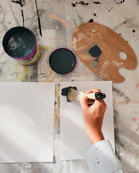 Proyecto azul: renovar un cuarto con color - halfpainted wall