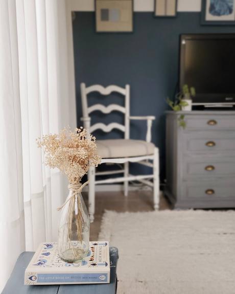 Proyecto azul: renovar un cuarto con color - halfpainted wall