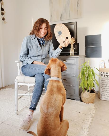 Proyecto azul: renovar un cuarto con color - halfpainted wall