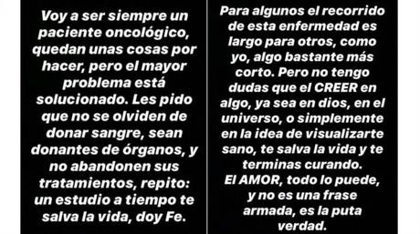 El plan de Fede Bal tras anunciar que ya no tiene el tumor El mensaje de Federico Bal