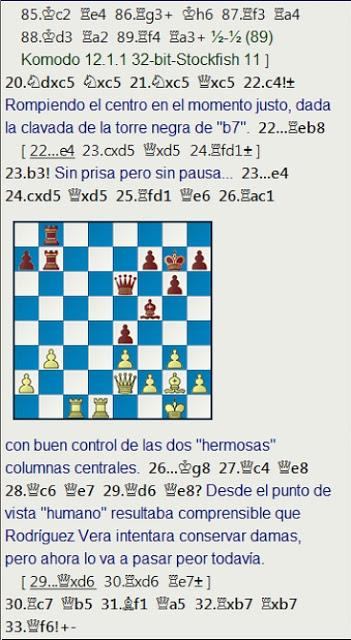 Una partida del Campeonato Regional Individual Canario de 1961