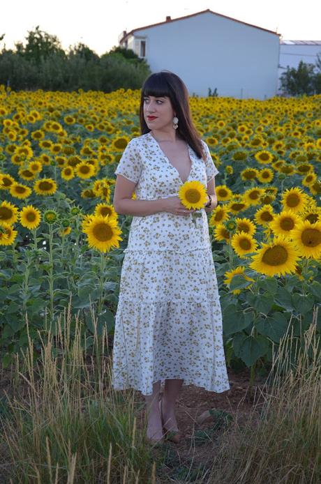 Maxi vestido flores amarillas