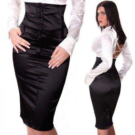 Elegantes Faldas De Talle Alto