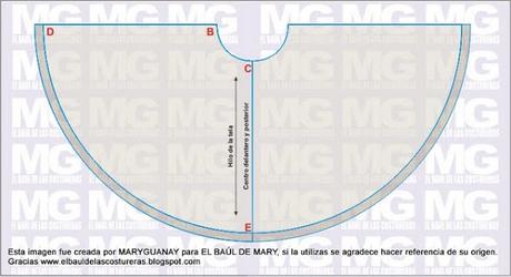 Trazo De Falda Circular Con Tablones Parte 1