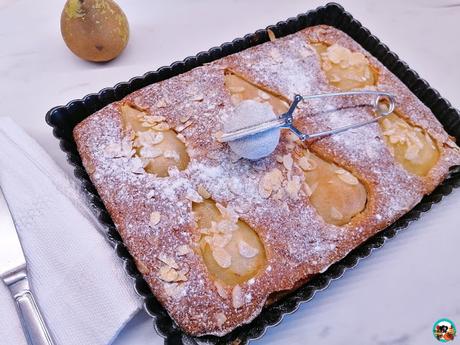 Pastel de peras y almendras
