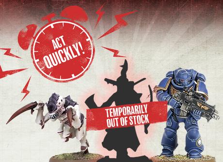 GW y FW avisan de miniaturas a punto de agotarse su stock, temporalmente