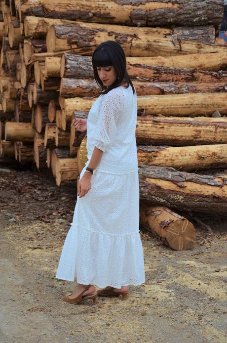 Maxi vestido blanco boho