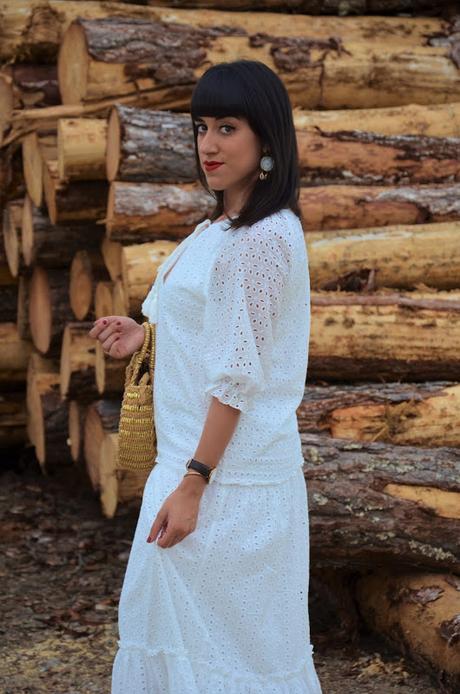 Maxi vestido blanco boho