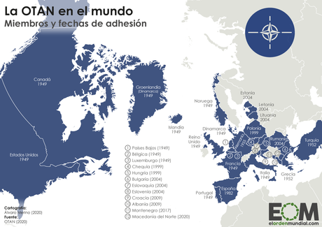 Países y año adhesión países OTAN