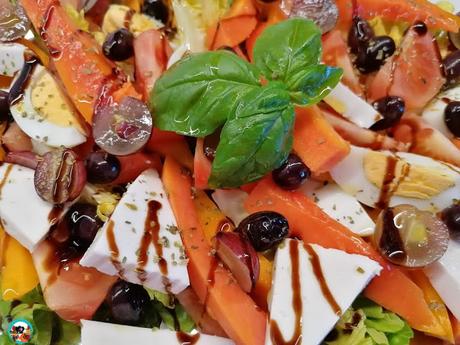 Ensalada con papaya y mango