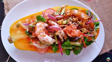 Ensalada con papaya y mango Ensalada con papaya y mango