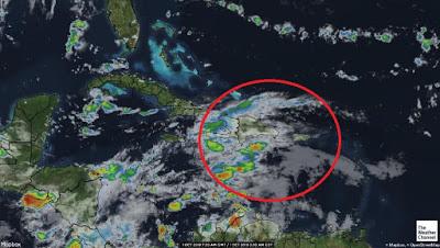 Lloverá hoy jueves en RD por vaguada y onda.