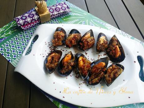 Mejillones con jamón ibérico Mejillones con jamón ibérico