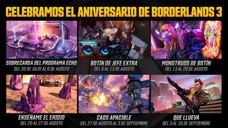 La celebración del aniversario de Borderlands 3 arranca la próxima semana