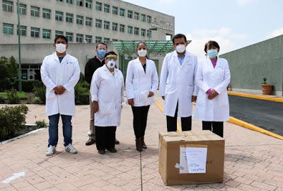 RECIBEN DOS HOSPITALES DEL ISEM DONACIÓN DE MASCARILLAS N95